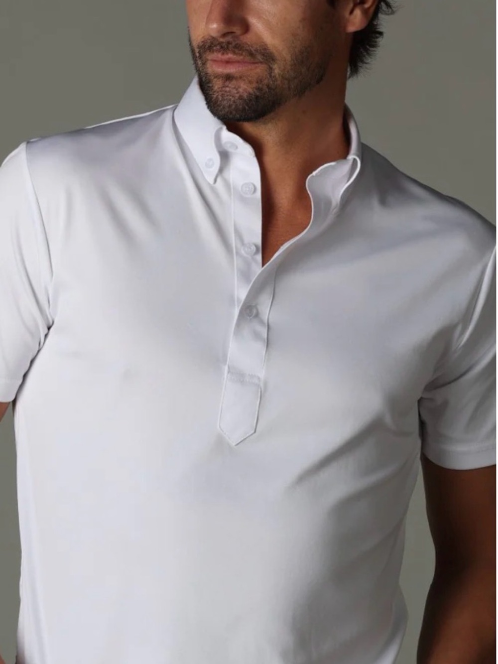 Collars & Co Oxford Button Down Collar Polo in white Size S